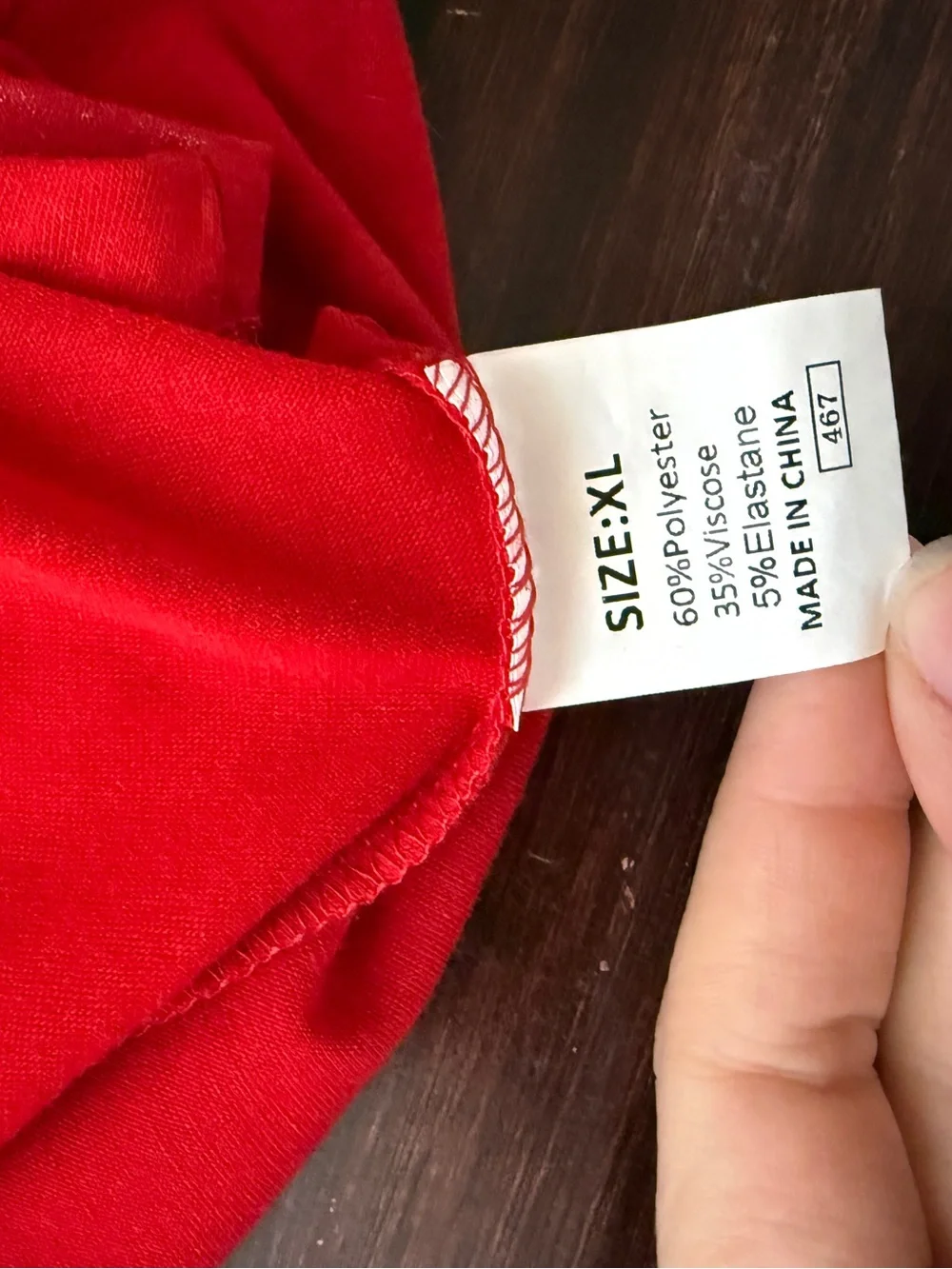 Red Ruffle Sleeve Top - Picture 4 of 4